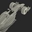 formula car rigged yellow 3d model