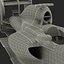 formula car rigged yellow 3d model