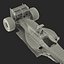 formula car rigged yellow 3d model