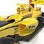 formula car rigged yellow 3d model