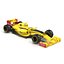 formula car rigged yellow 3d model