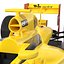 formula car rigged yellow 3d model