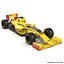 formula car rigged yellow 3d model