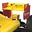 formula car rigged yellow 3d model