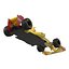 formula car rigged yellow 3d model