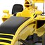 formula car rigged yellow 3d model