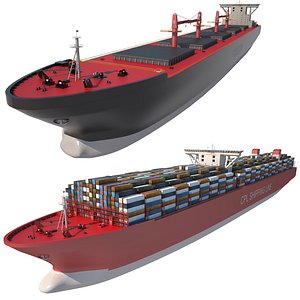 3D ships container carrier