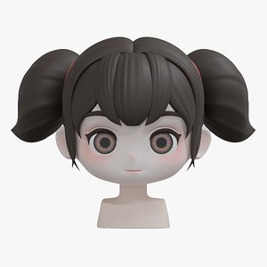 3D Female Hair Style 08 model