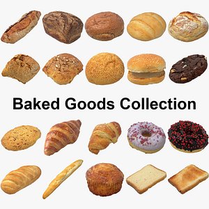 3D Baked Goods Collection model