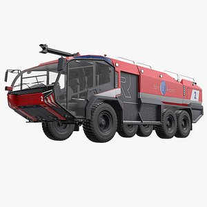 Rosenbauer Panther 6x6 Airport Firetruck - Red 3D model