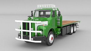 1975 Generic Flatbed Truck 3D model