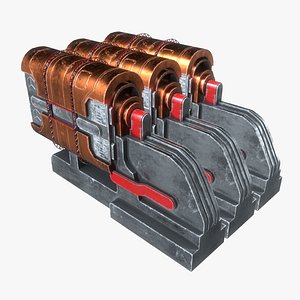 SCI-FI Containner space ship game ready PBR