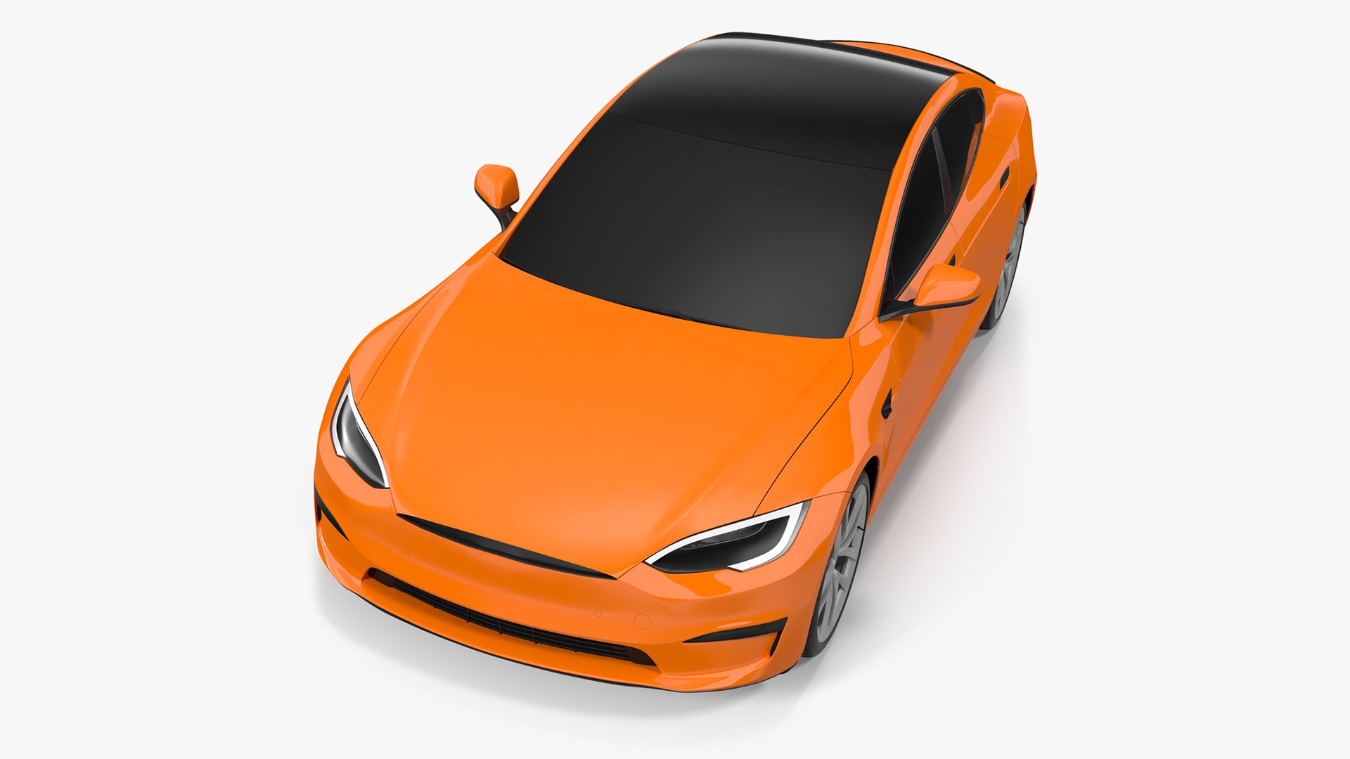 Electric Liftback Sedan Exterior Only 3D model preview