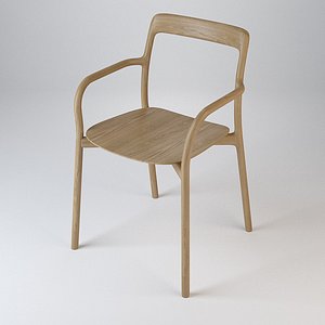 3d wood chair