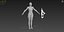 Cyborg femminile Low Poly
