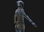 Cyborg femminile Low Poly