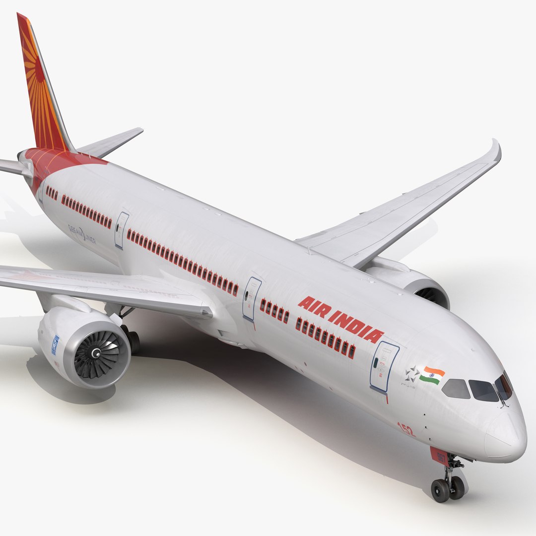 Boeing 787-9 Dreamliner Air India 3D model preview