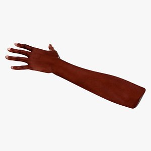 Dark Skinned Woman Hands Rigged for Cinema 4D