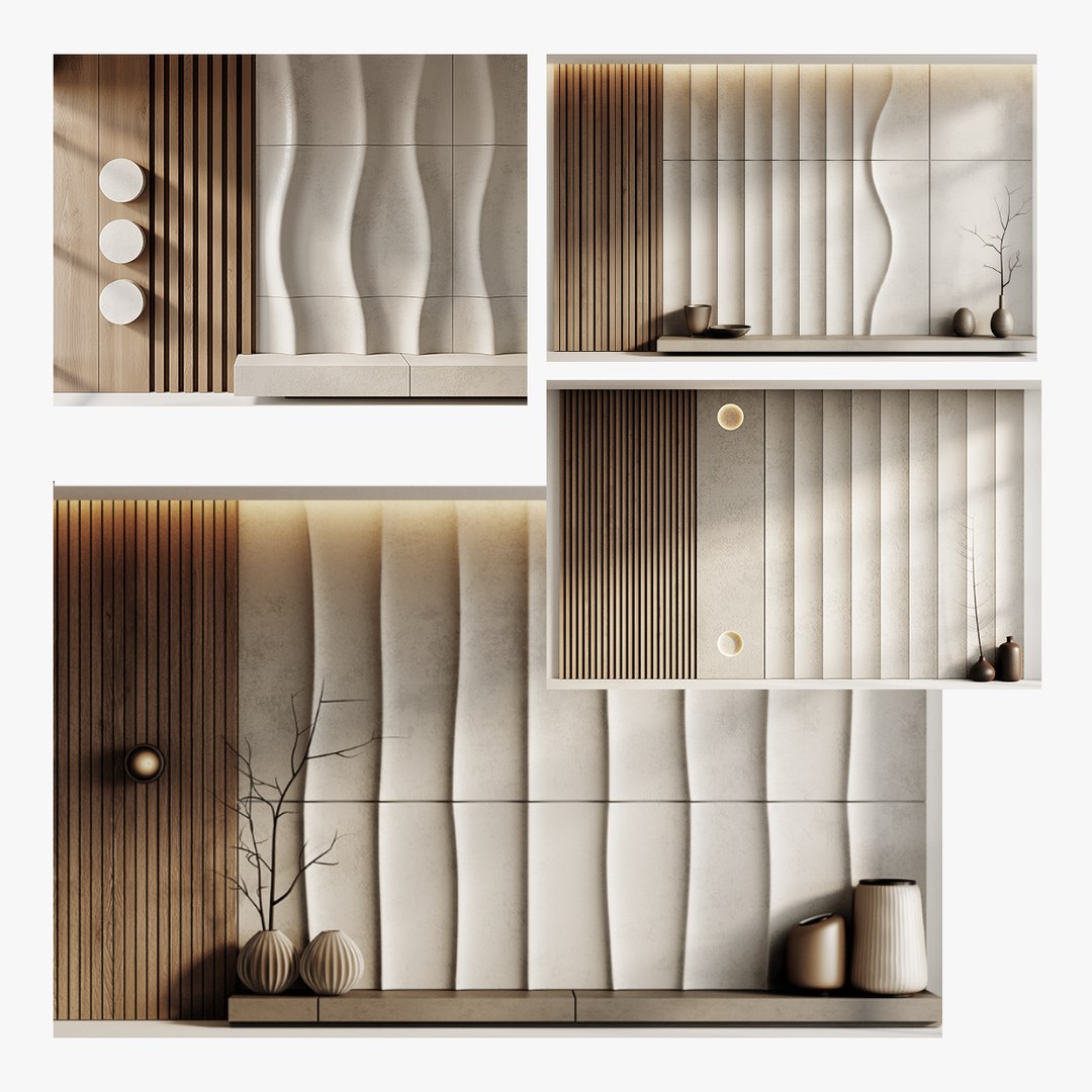 Wall Panels Set 3D Model - TurboSquid 2345609