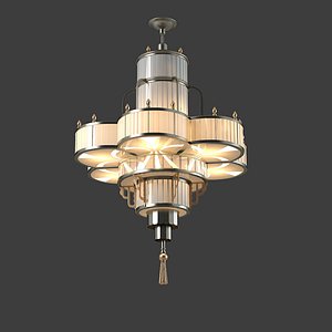 Monumental Art Deco Theater Chandelier