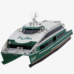 3D Ferry Boat Hullo PBR