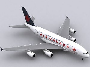 airbus a380-800 air canada 3d model