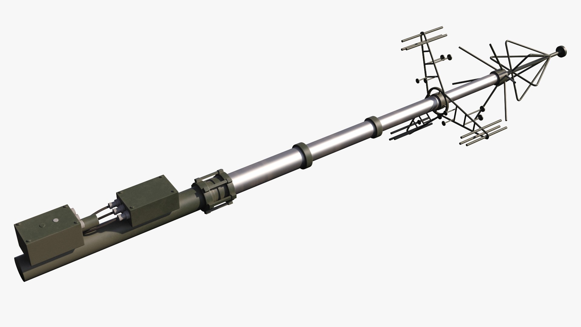 Telescopic Antenna Mast 3D model preview