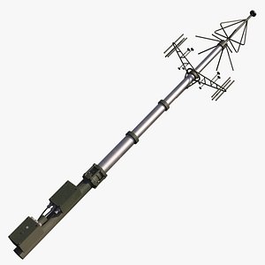 3D telescopic antenna mast