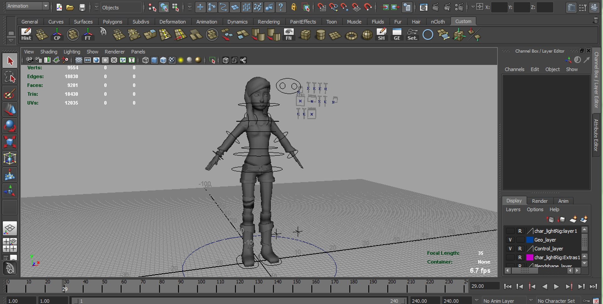 3d Character Rigged Model