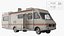 Large RV Motorhome with Side Windows Vintage Rigged 3D model