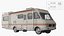 Large RV Motorhome with Side Windows Vintage Rigged 3D model