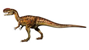 Monolophosaurus Dinosaur Jurassic Animal 3D