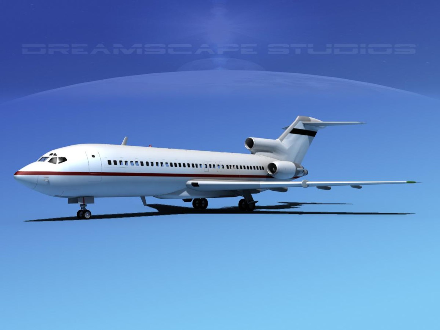 Boeing 727 Jet 727-100 3d Max
