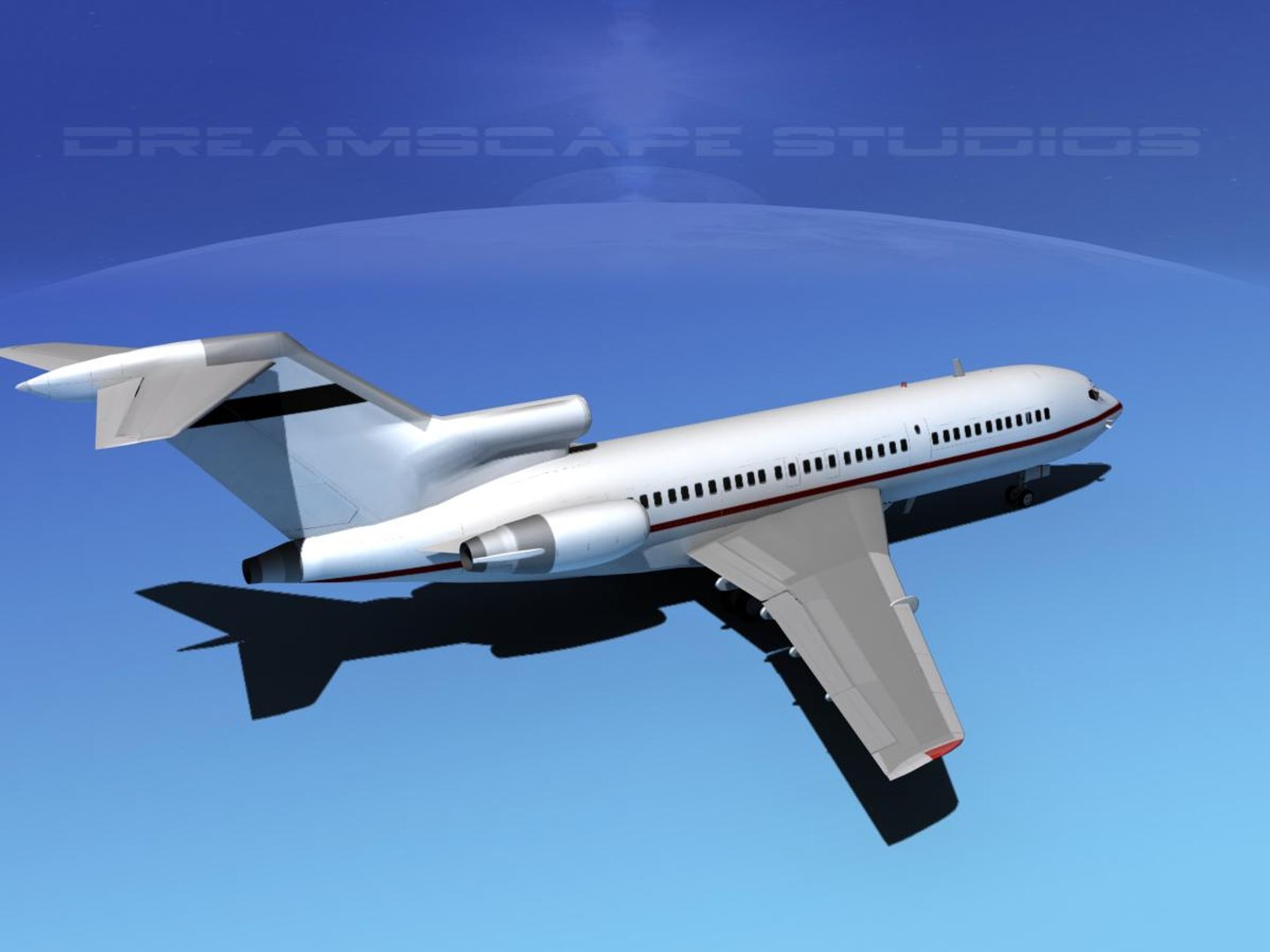 Boeing 727 Jet 727-100 3d Max
