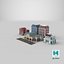 3D Low Poly Buildings Collection 02 model