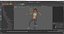 Young Pregnant Woman Rigged for Maya