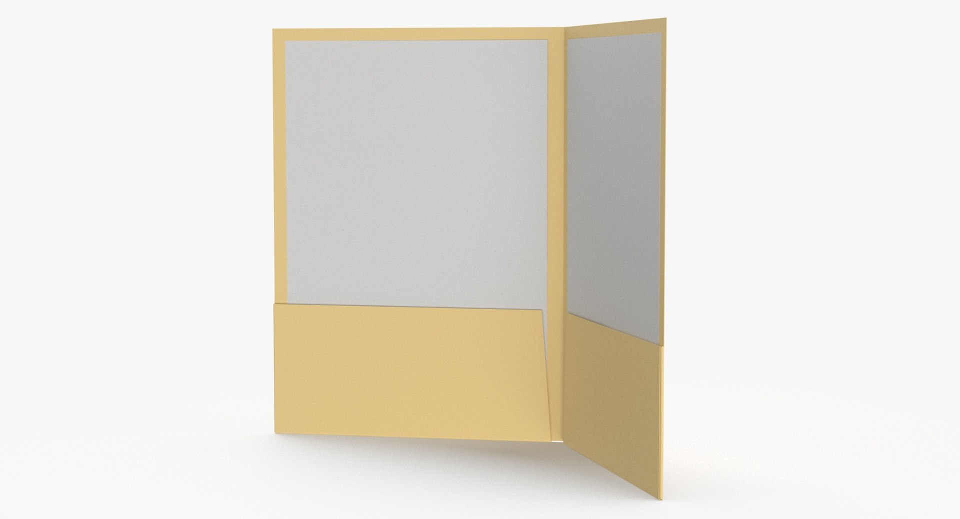 Office Stationary Folder Type 02 Different Poses Blank And Generic 3D ...