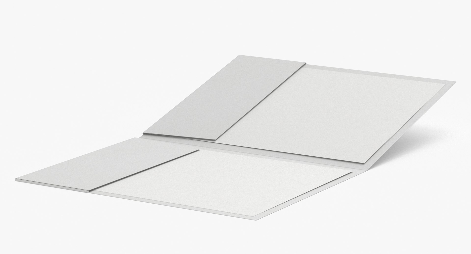 Office Stationary Folder Type 02 Different Poses Blank And Generic 3D ...