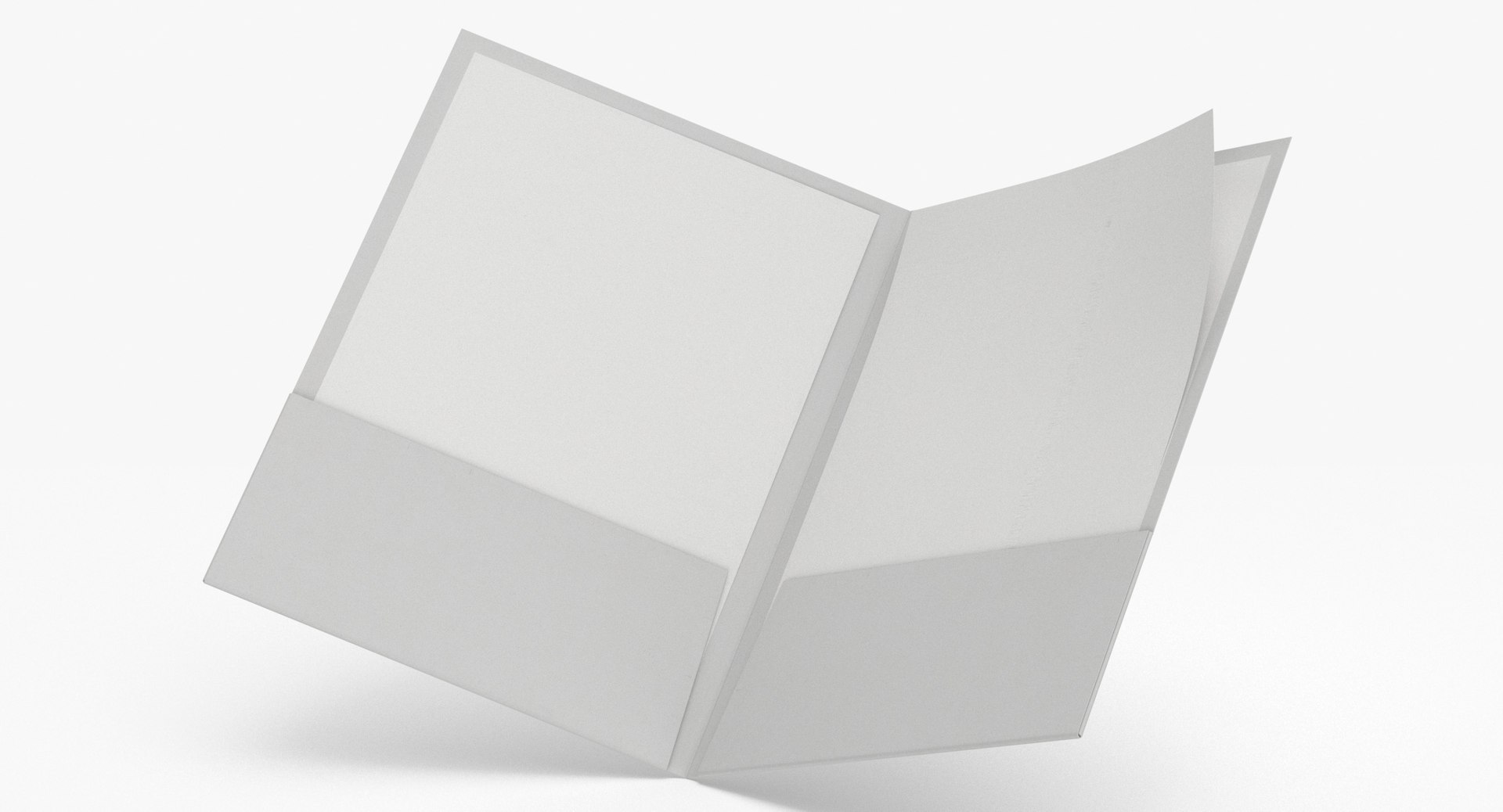 Office Stationary Folder Type 02 Different Poses Blank And Generic 3D ...