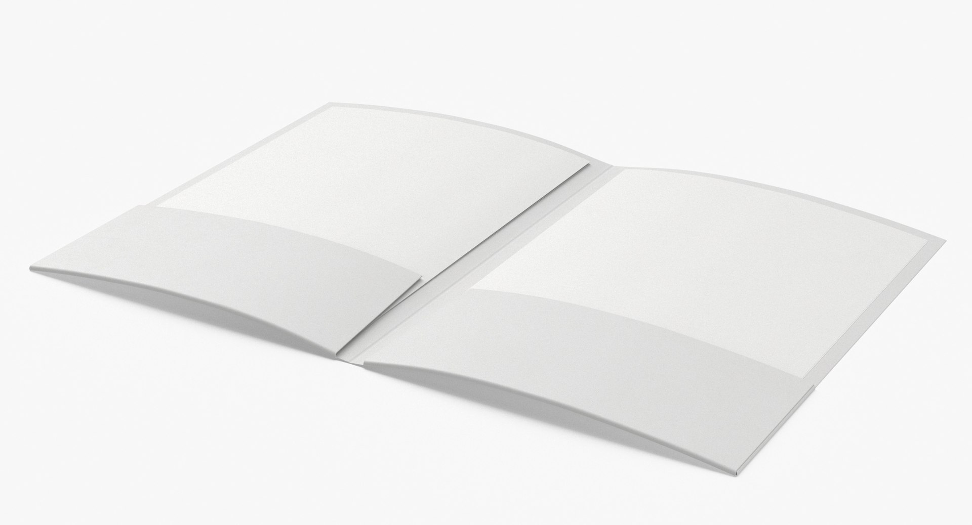 Office Stationary Folder Type 02 Different Poses Blank And Generic 3D ...