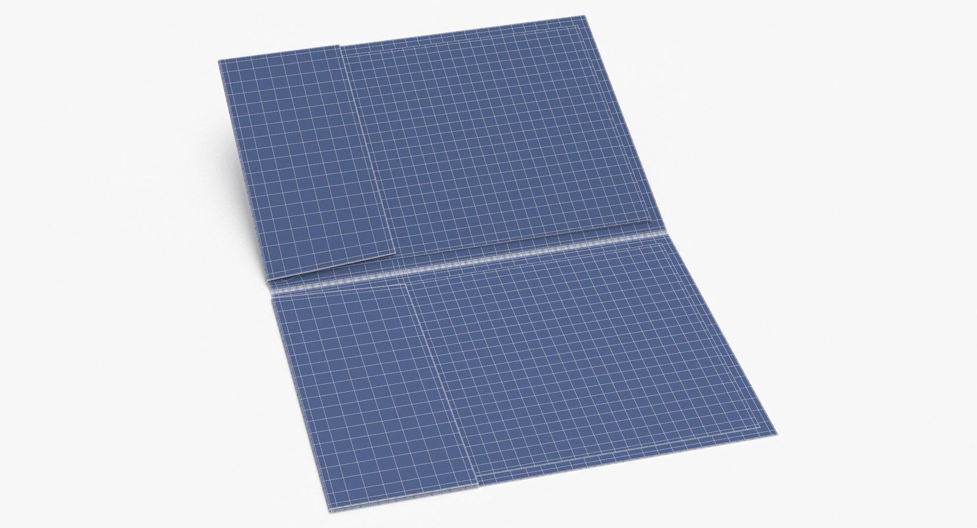 Office Stationary Folder Type 02 Different Poses Blank And Generic 3D ...