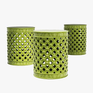 Beachcrest home gaynor leaves garden stool 3D model