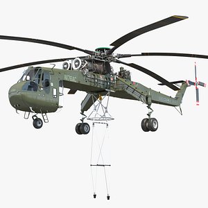 heavy-lift helicopter sikorsky s-64 3D model