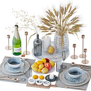 3D model Tableware set