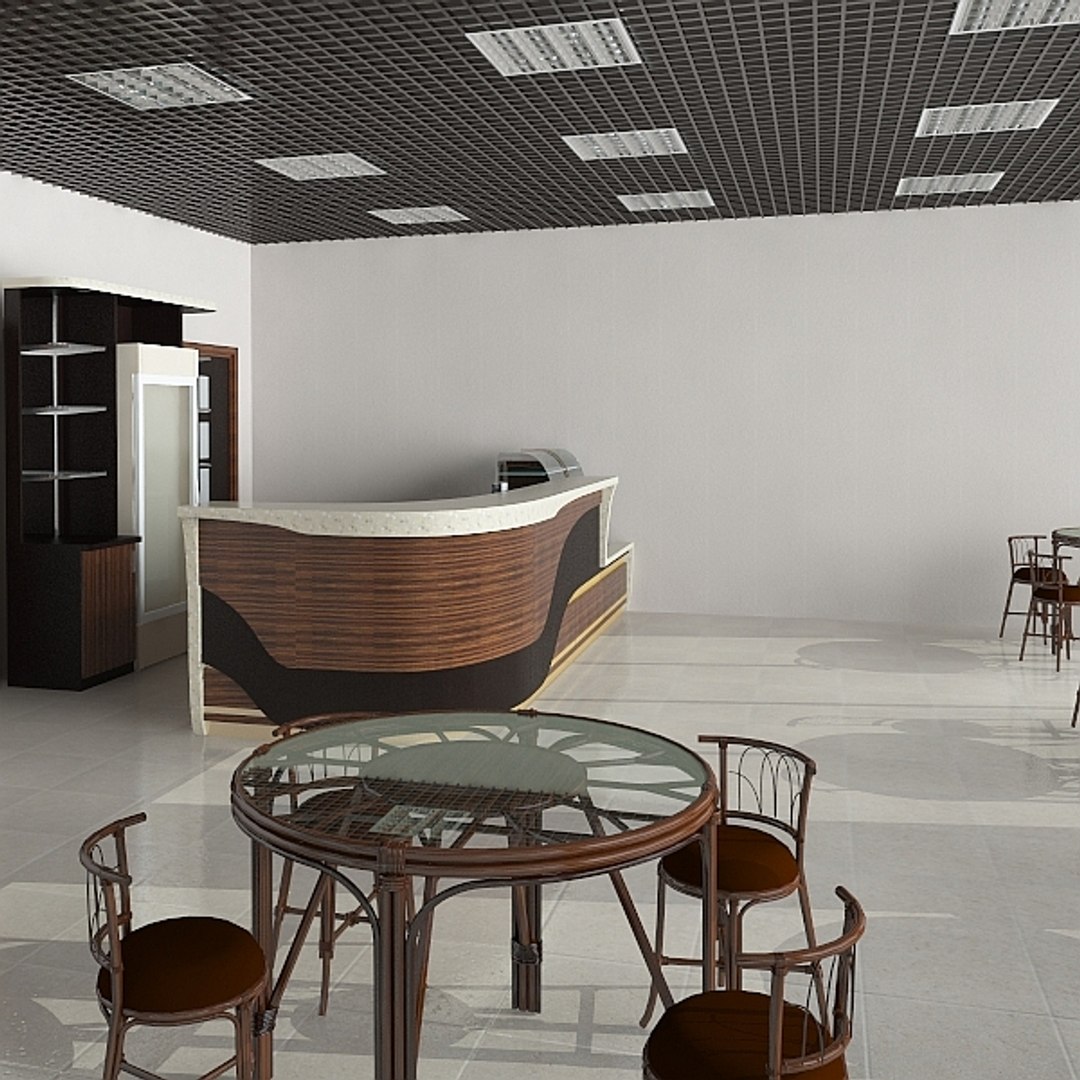 Bar Interior 3d Model