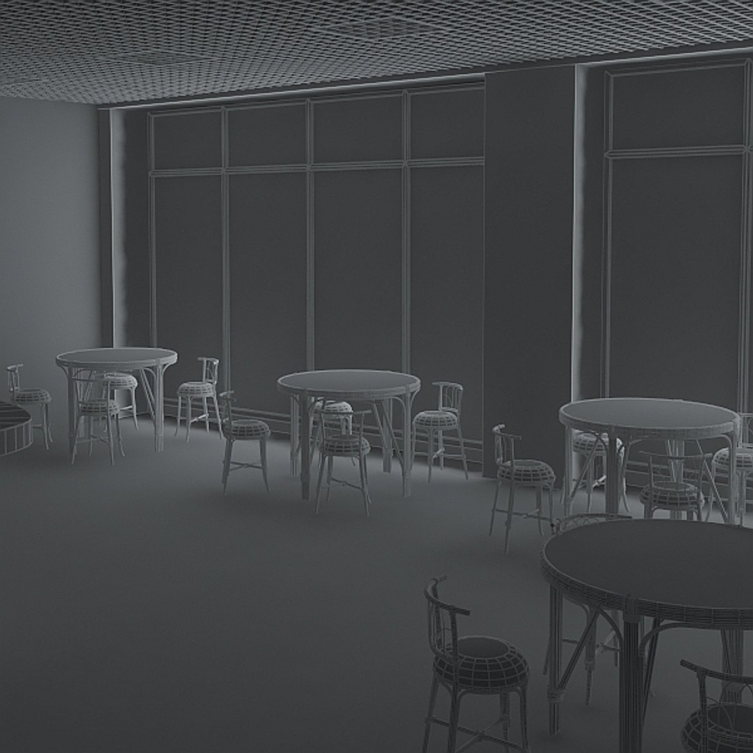 Bar Interior 3d Model