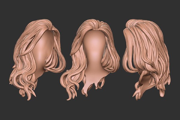 Penteado feminino, cabelo Modelo 3D $9 - .3ds .blend .dae .fbx