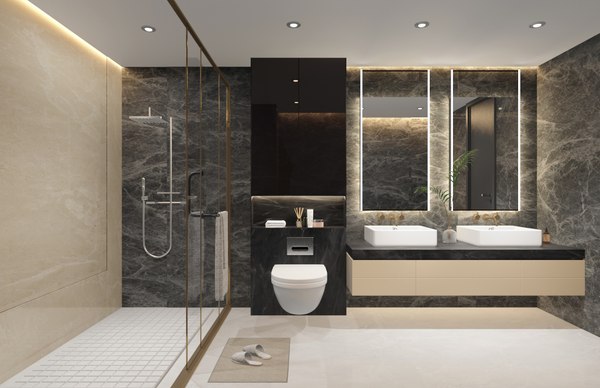 Luxury Interior Scenes-Bathroom 2 3D - TurboSquid 1987051