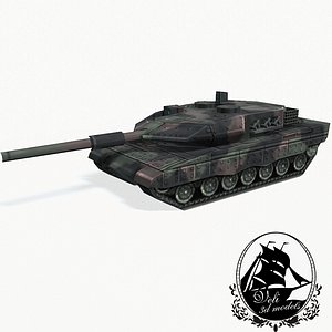 leopard 2 battle tank 3d model