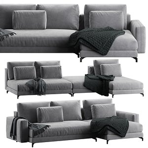 3D Rolf benz 007 Nuvola sofa modular